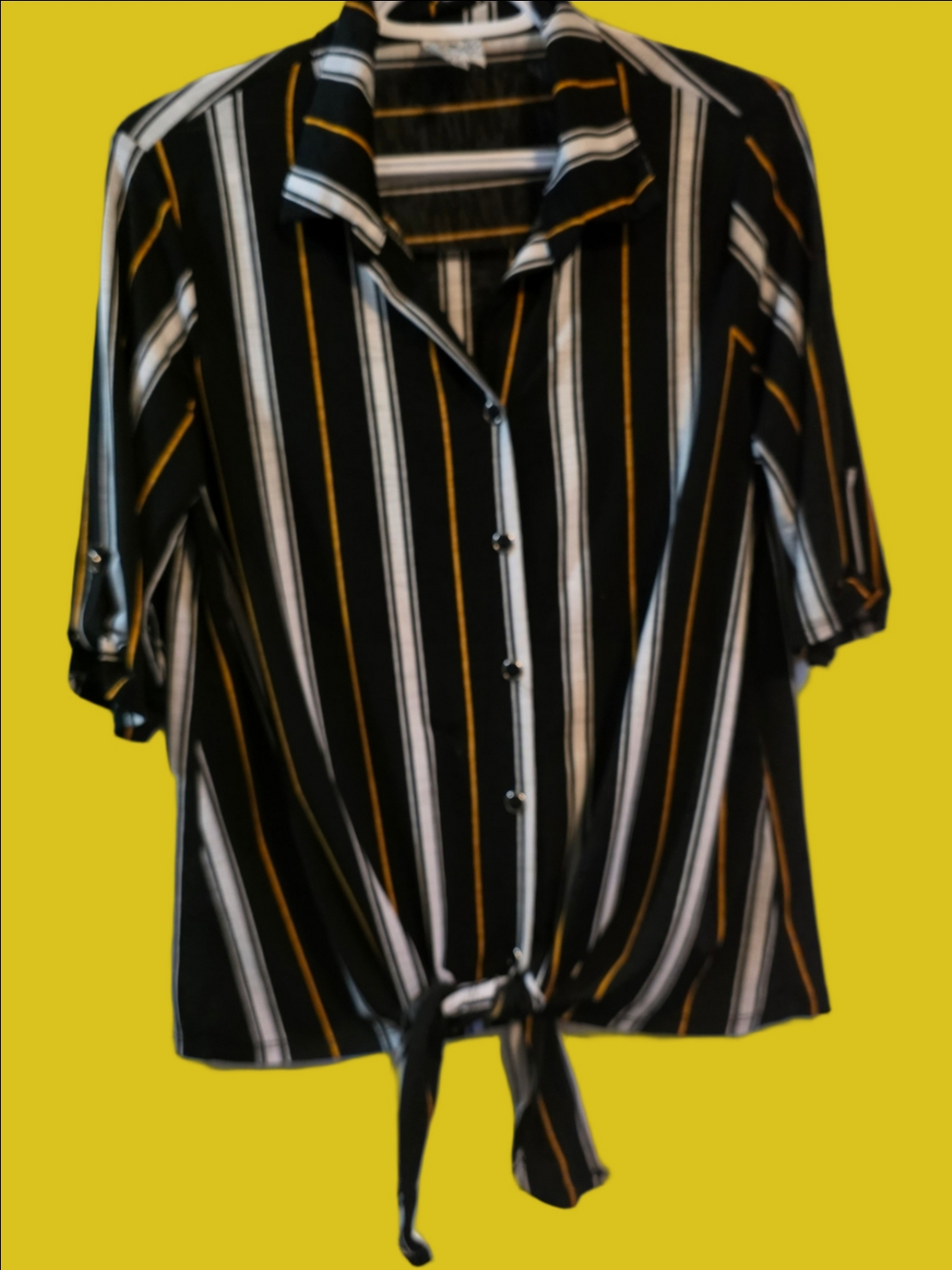 4/$67 Deal! NAIF Striped Tie-Front Shirt